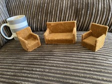 DOLL'S HOUSE SOFA AND CHAIR SET