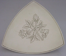 STANLEY G MORRIS SOLID STERLING SILVER ROSE DISH 1967 ENGLISH ARTS & CRAFTS