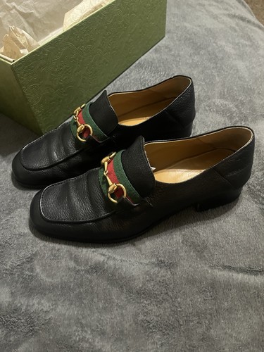 Gucci web loafers size 5 - gucci,