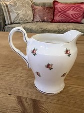 Ditsy Floral Roses Milk Jug Creamer Bone China 10cm High VGC