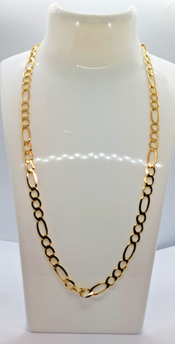 Mens 9ct gold - mens, figaro