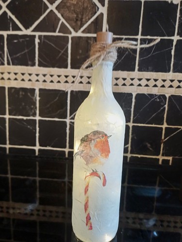 Christmas robin bottle - robin,