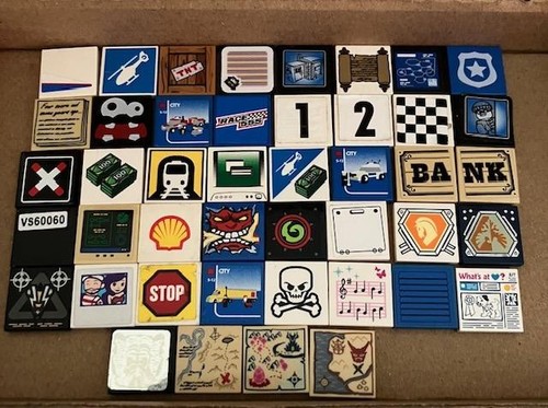 Lego 3068b tiles - lego, printed