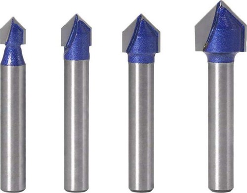 4pcs inch shank 90 degree - 1/4,