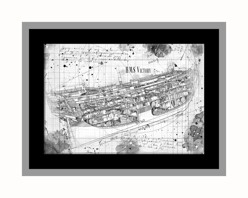 Line tech drawing hms victory - tech,