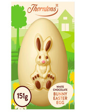 Thorntons Bunny White Chocolate Easter Egg 151g x 1 Free Delivery