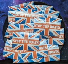 STOP THE BOATS UK FLAG X 50