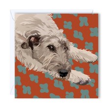Wolfhound Card | Leslie Gerry - Blank Greeting Card & Envelope - 120 x 120mm