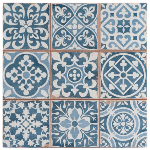 Victorian tangier blue decor - blue,