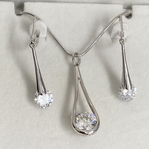 Qvc necklace earrings set - necklace,