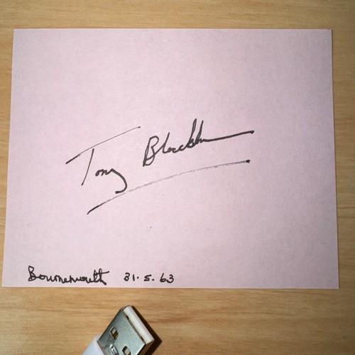 Tony blackburn 1963 autograph - 1963,