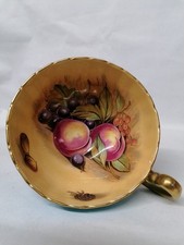 Aynsley Orchard Gold Tea Cup Pristine Doris Jones Hand Painted Circa 1940s