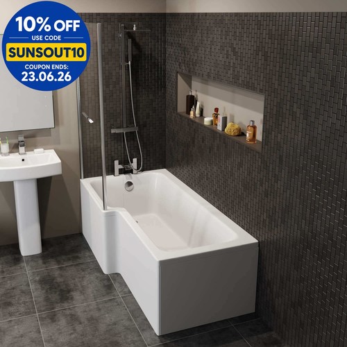 Modern shaped shower - modern,