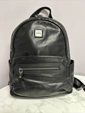 JEEP Black Leather Backpack