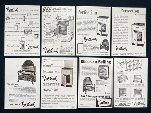 Set 1950s print ads - set,