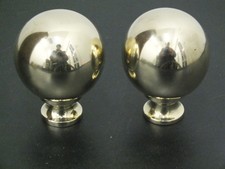PAIR  VINTAGE BRASS BED KNOBS