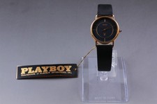 Vintage 1982 Seiko Y481-0460 Playboy Limited Black Dial Quartz Mens Watch JAPAN
