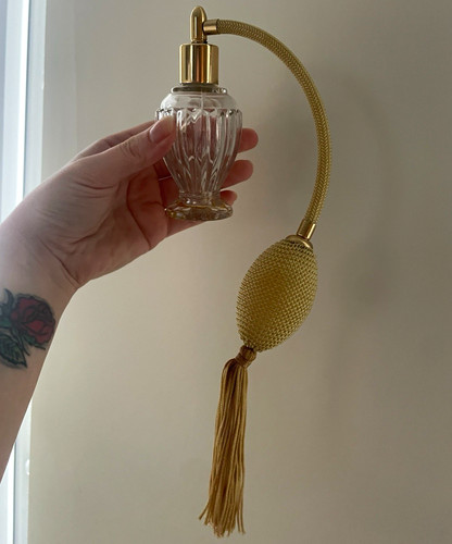 Vintage cut glass perfume - vintage,