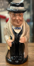 Rare Vintage Royal Doulton Winston Churchill Small Porcelain Toby Jug SU668