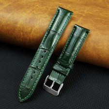 Green Leather Watch Strap Men