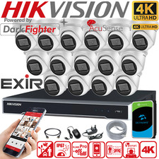 HIKVISION DarkFighter 4K CCTV  IP POE SYSTEM 8MP CAMERA Night Vision OUTDOOR Kit