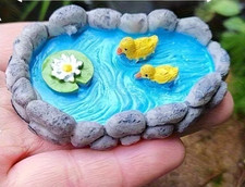Resin Miniature Duck Pond