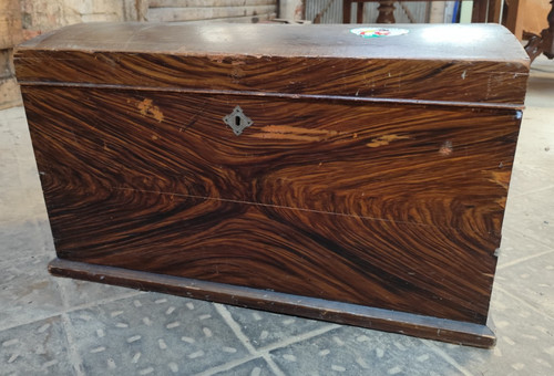 Antique dome lid chest wooden - dome,