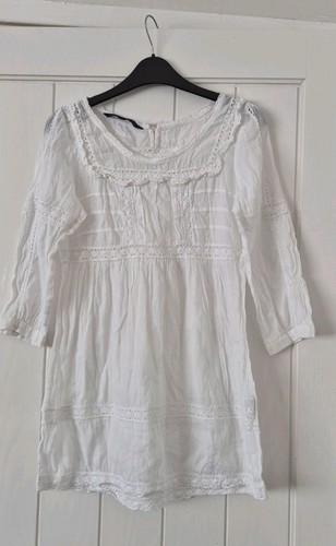 Zara white frilly cotton - zara,