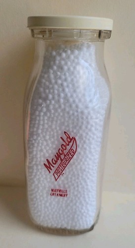 Half pint milk bottle maygold - half,