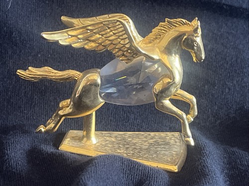 Vtg swarovski crystal pegasus - crystal,