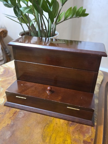 Wooden storage box with fold - wooden,