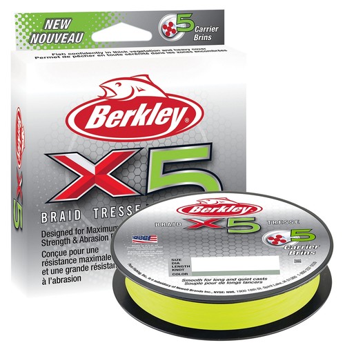 Berkley flame green braided - x5,