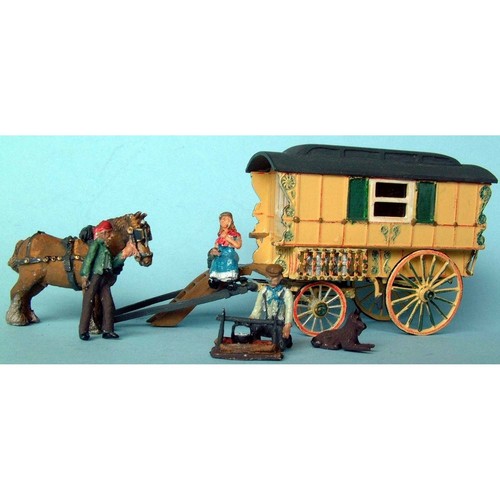 Gypsy caravan camp fire - caravan, &