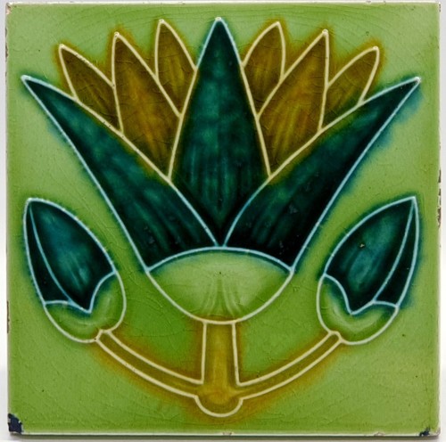 Art nouveau fireplace tile - nouveau,