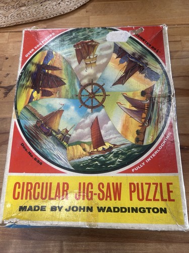 Circular jigsaw puzzle vtg - puzzle,