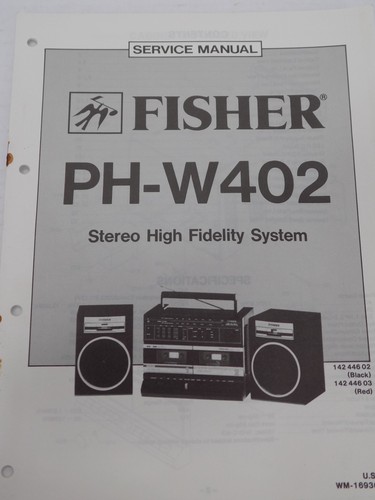 Fisher w402 stereo - ph-w402,