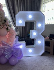 Wooden 4FT LED bespoke  30th Light Up Numbers. Great for parties 