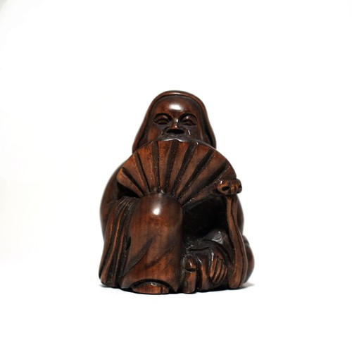 Netsuke woman japanese boxwood - woman,
