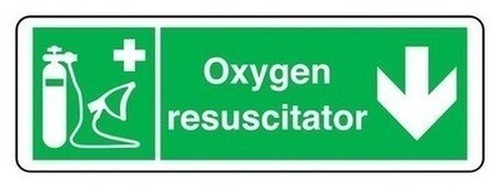 Oxygen resuscitator arrow down - arrow,