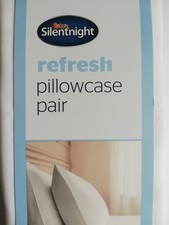One Pair of White Easy care Pillow Cases Silent night Brand New in packaging
