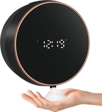 Touchless Wall Mounted Foam Soap Dispenser USB Rechargeable 300ml Capacity Black