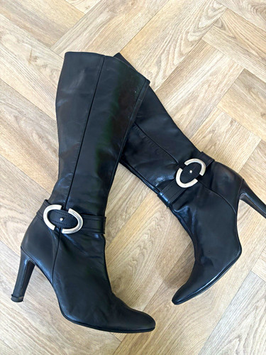 Women black leather - women’s, knee
