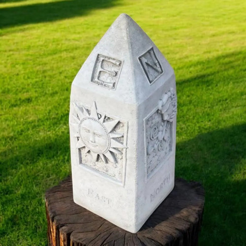 Stone directional sign garden - stone,