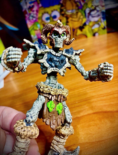 Fantasy skeleton ram - skeleton, horn