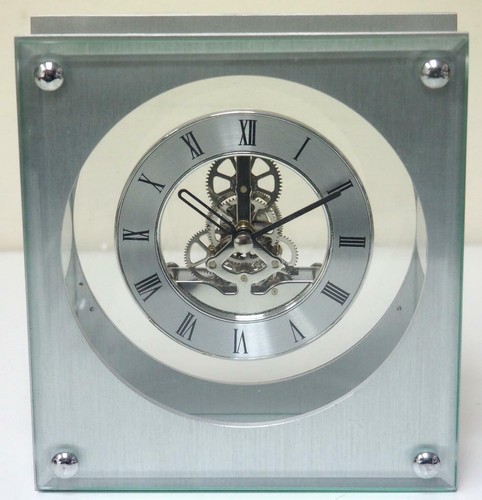 Vintage skeleton mantle clock - vintage,