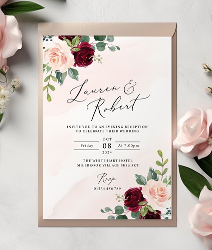 Evening wedding invitations - evening,