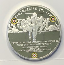 2010 Silver Proof Plated Battle of Britain Coin Remembering The Few. FF 104 