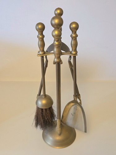 Vintage brass fireplace - vintage,
