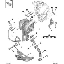 Genuine Peugeot Copper Turbo Oil Gasket - Citroen Dispatch 2007-2011 Diesel | 01