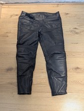 Men’s Black Leather Motorcycle Trousers Size 38” UK 58 EUR